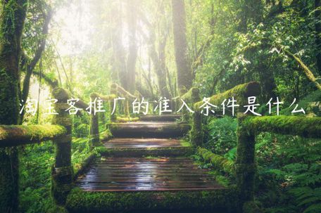 淘寶客推廣的準(zhǔn)入條件是什么